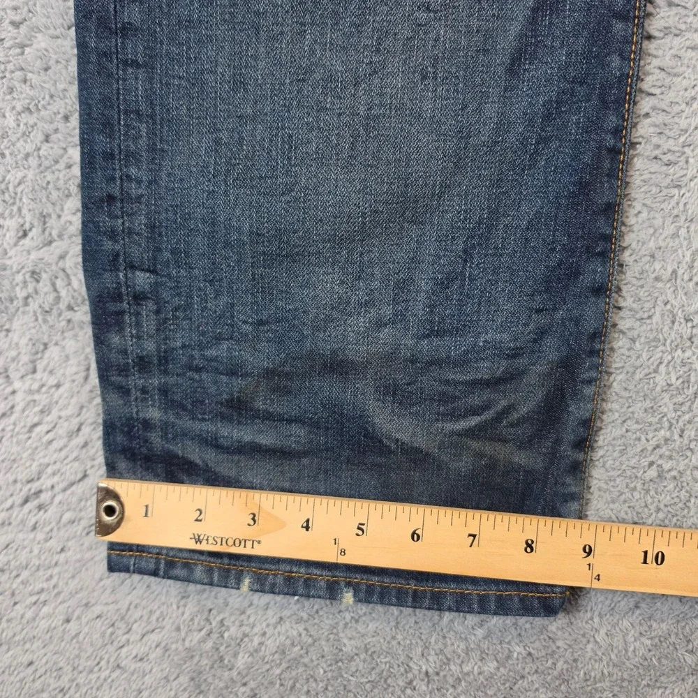 Vtg True Religion Ricky Jeans Mens 38 (Fits 40) Blue Relaxed Y2K Distressed USA